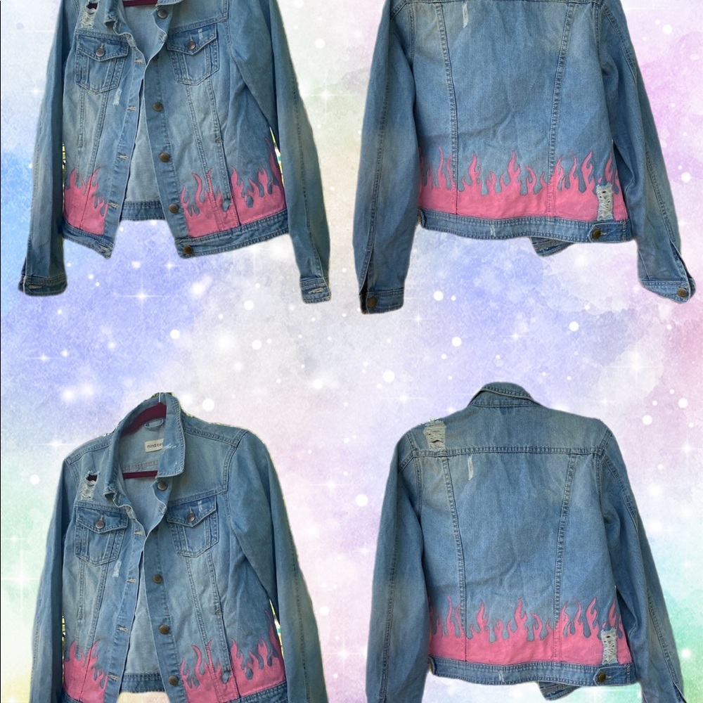 Flames Denim Jacket - image 3